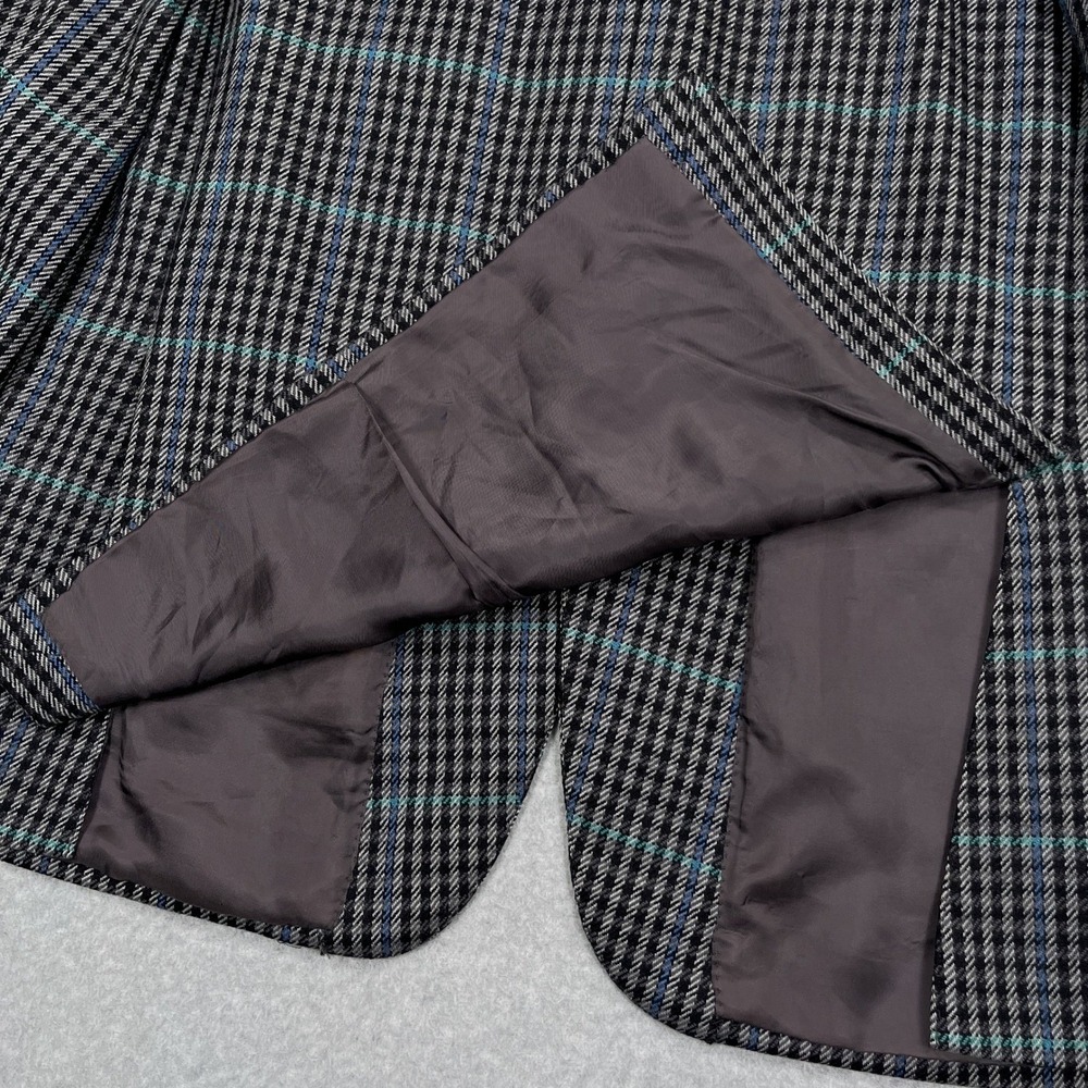 Isaia Napoli Sport Coat Mens 48L US 58L EU Plaid Surgeon Cuff Sirio G. Blazer - Picture 12 of 15